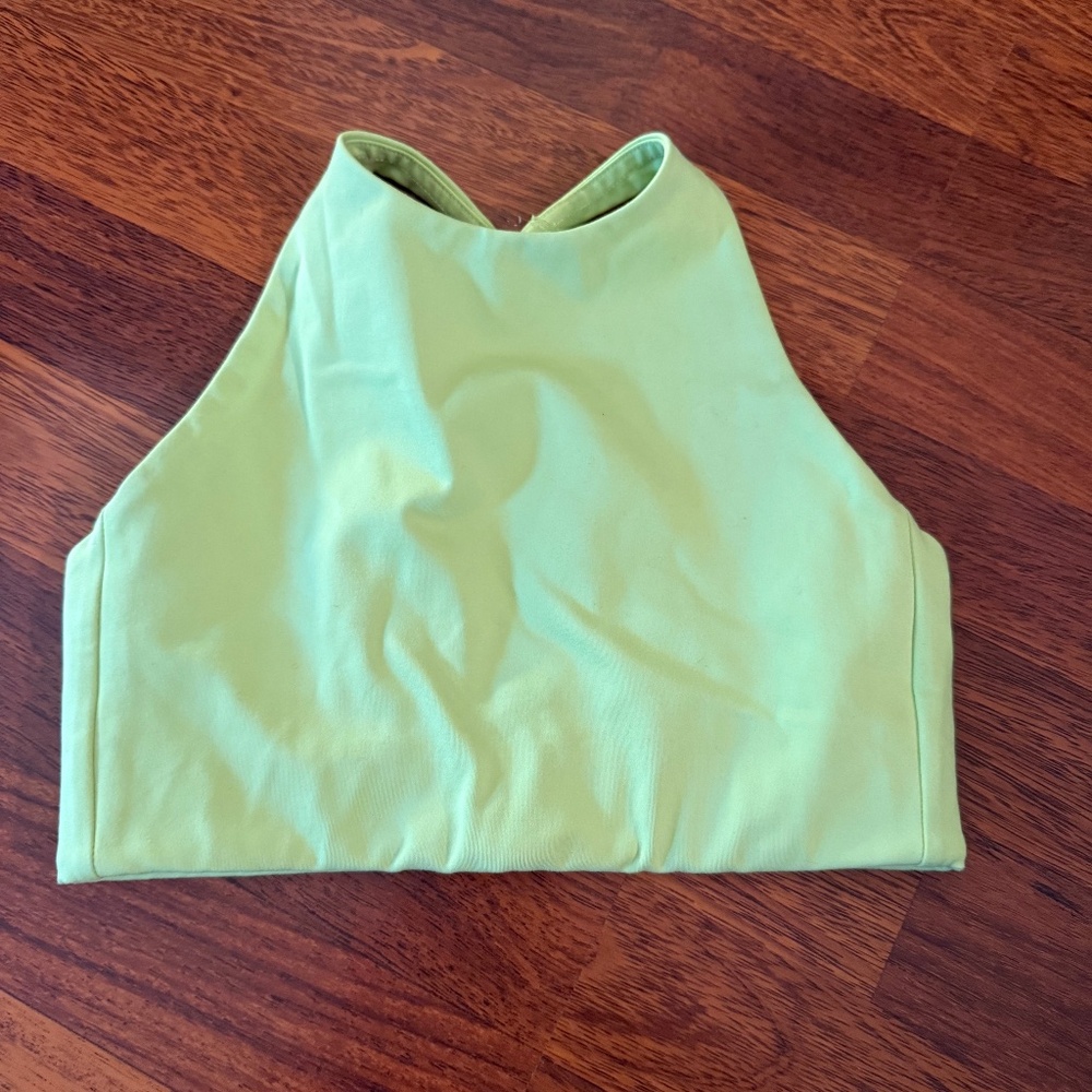 Girlfriend Collective Topanga Sports Bra Bright Green Size Extra Small